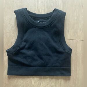 Aerie Black Sleeveless Crop Top